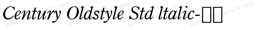 Century Oldstyle Std ltalic字体转换